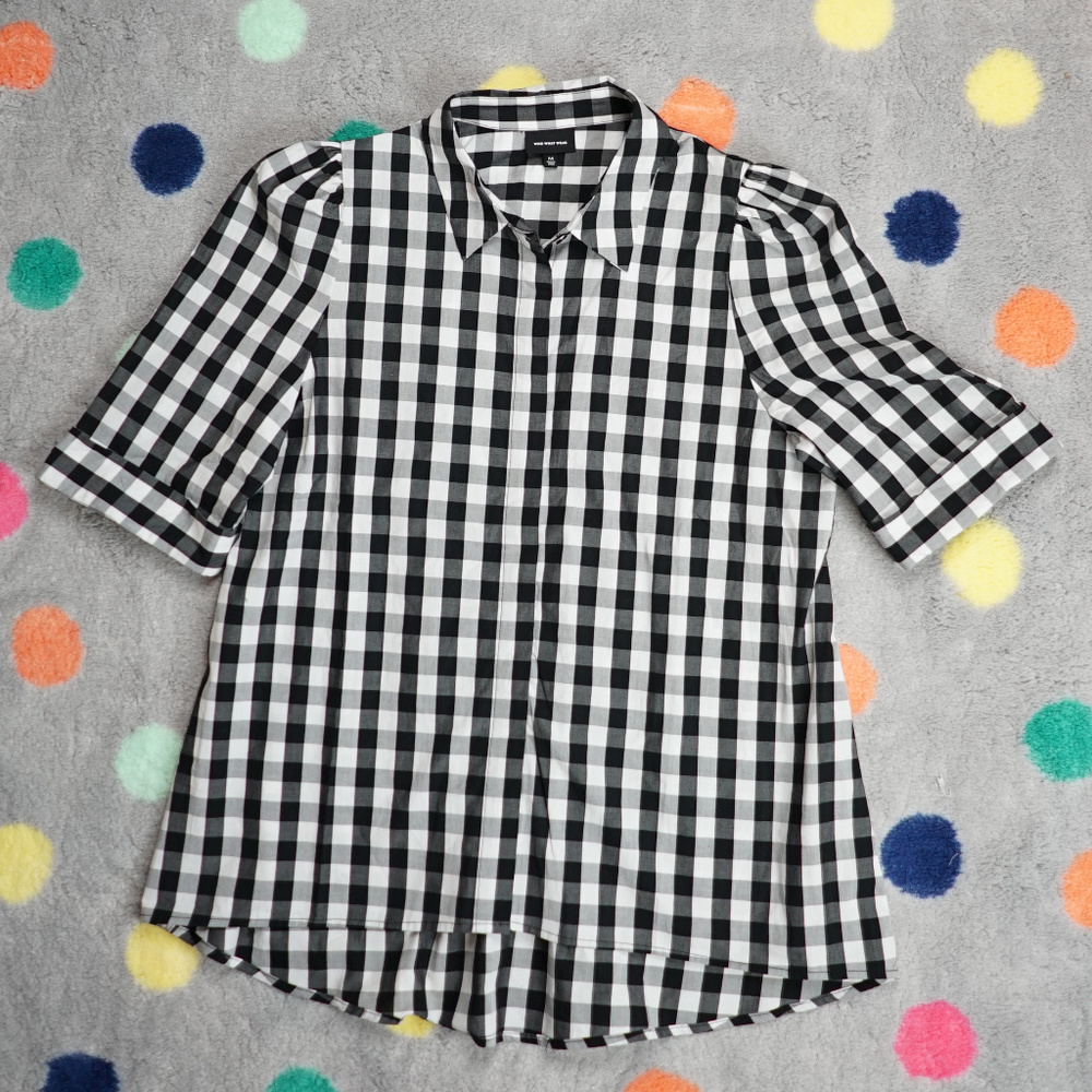 Who What Wear Gingham Shirt